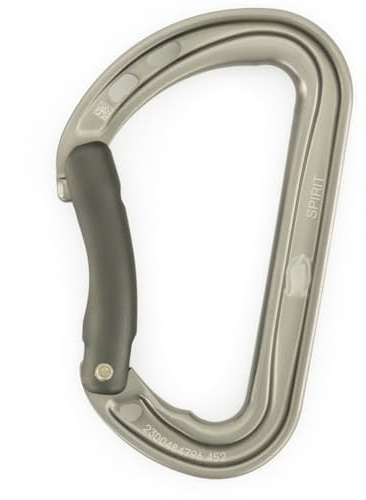 Petz-l Spirit Mosquetón Gatillo Curvo - 23 kN, 24 mm, 39 g, Keylock, EN 12275