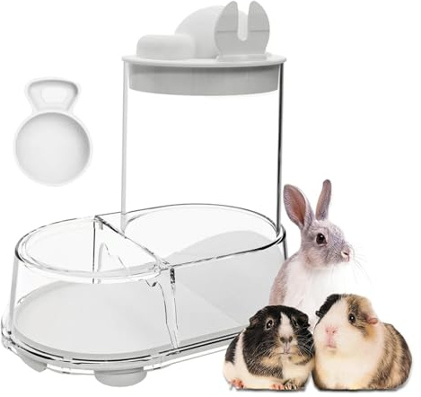 Mangeoire Automatique pour Hamster – Plastique ABS Transparent 600 G, Distributeur Grande Capacité, Bol À Céréales Amovible | Gerbille Souris Hérisson Perroquet Furet Chinchilla Cage Accessoire