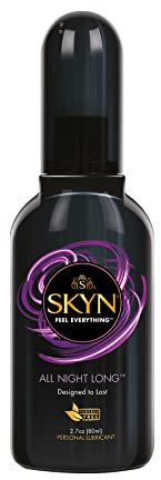 SKYN All Night Long Lube 80ml / Silicon Based Lubricant Massage Gel, Pleasure Lube for Couples and Toys, Natural Feel, Non-Greasy and Staining, Sex Lubricant, Intimate Gel, Unscented