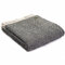 Herringbone - Pure New Wool - Knee Rug Throw Small Blanket - Charcoal/Silver Grey- British Made by Tweedmill Textiles