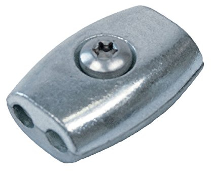 HAMBURGER TAUWERK-FABRIK EST. 1901 2 Stück Eiform Seilklemme für 4mm Drahtseil/Edelstahl V4A / Drahtseilklemme Klemme NIRO