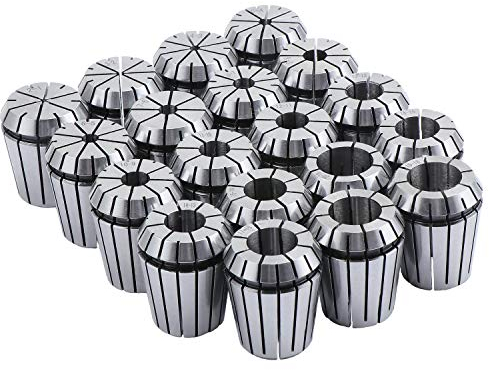 HSEAMALL 19PCS ER32 Precision Spring Collet Set,2mm-20mm ER32 Collet Chuck for CNC Workholding Engraving & Milling Lathe Tool