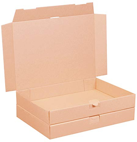 smiley pack 25 Maxibriefkartons 350 x 250 x 50 mm braun (25 Stück) DIN A4+ B4 Maxibrief Versandkarton für DHL DPD GLS Hermes Warensendung Büchersendung mit Steckverschluss