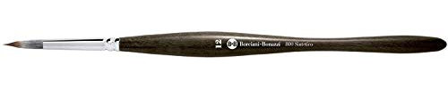 BORCIANI BONAZZI Pennello in Mangusta Sintetica n 1 Punta Tonda - Manico ergonomico