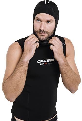 Cressi Base Layer Man 2.5mm - Traje Interior de Buceo in Neopreno 2.5mm, Negro, para Hombre