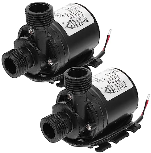 ULTECHNOVO 2 de agua sumergibles sin escobillas DC 12 V, ultrasilenciosa, 800 L/H 5 m, para estanque de peces, acuarios, fuentes, boquillas, de circulación de agua solar