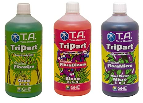 GHE Terra Aquatica Tripart 3 x 1 Liter Komplett-Pflanzendünger Harwater