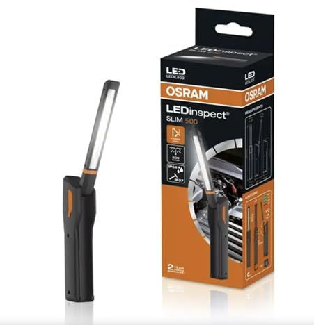 Osram LEDIL403 LEDinspect SLIM500, Inspektionsleuchte, 6000K, wiederaufladbare LED Arbeitsleuchte, magnetisch, biegsam, inkl. Haken