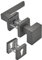 Türdrückergarnitur CUBE anthrazit Wechselgarnitur Türknauf und Türdrücker 120 x 22 mm Vierkant 8 x 8 mm von SOTECH