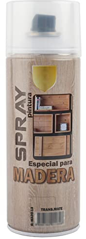 H HANSEL HOME Barniz Spray Especial para Madera - Acabado Transparente Mate 400ml