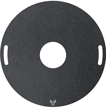 tuning-art GR10 Grillring | Grillplatte | Feuerplatte | Plancha | BBQ-Platte passend für Weber, Größe:ø 80cm inklusive Griff
