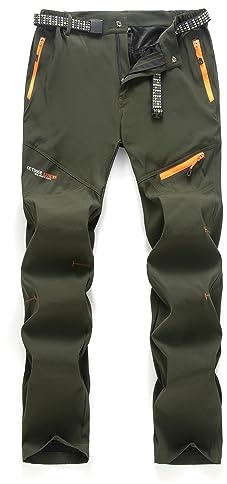 SUKUTU Pantalones de Trekking para Hombre Ligeros y Transpirables de Secado rápido para Exteriores