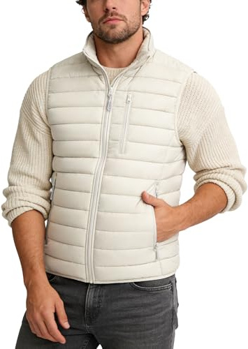 Outdoor Ventures Men's Packable Puffer Vest Quilted Gilet with 5 Pockets