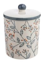 Tranquillo Aufbewahrungsdose Dose mit Deckel handbedruckte Keramik Romantic, 8 x 8 x 12 cm