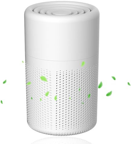 Luftreiniger HEPA Filter für Allergiker, Luftreiniger Allergiker mit Aromatherapie, Portable HEPA Luftfilter, entfernt von Staub, Pollen, Tierhaaren & Gerüche, Air Purifier, Weiß