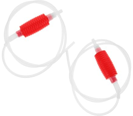 Amosfun 2pcs Siphoning Water Suction Pump Oil Change Tool for Draining Gasoline Fuel Siphon Hose Outdoor Emergency Car Use