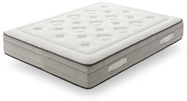 HÄUSBED - Colchón Breda 31 cm Airtech y Visco Airgel 85D | Núcleo D50 con 5 Zonas de Confort | Firmeza Alta | Reversible Verano/Invierno | Transpirable, Antibacteriano e Hipoalergénico (180x200 cm)