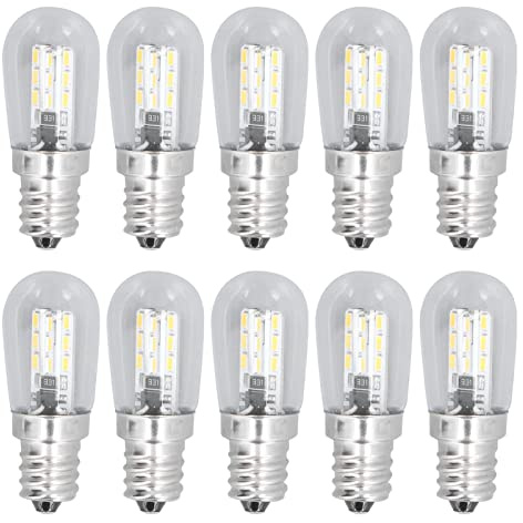Pilipane 10PCS LED E12 Lampadina in vetro piccola lampada da soffitto Lampadina 500LM Lampada da parete Lampadina per camera da letto Ufficio 220V
