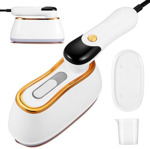 PRETYZOOM Plancha de Vapor Portátil para Ropa Plegable con Mango Giratorio Calentamiento Rápido Pantalla Digital y Diseño Compacto Plancha Pequeña de Viaje sin Fugas Adecuado para
