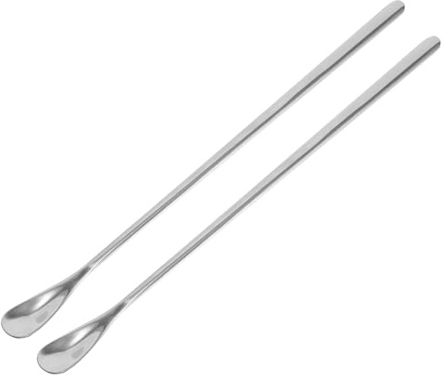 JECOMPRIS Cuillères à Nourriture en Acier Inoxydable Confortables à Tenir et Faciles à Utiliser Lot de 2 pour Reptiles pour Nourrir Petits Animaux et Lézards