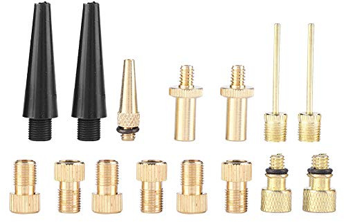 RiToEasysports Cykelventiladapter 15 Delar, Koppar, för DV-, SV- och AV-ventiler, för Mountain Road Bike
