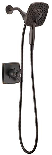 Delta Faucet Ashlyn 17 Series Dual-Function Shower Trim Kit with 2-Spray Touch-Clean In2ition 2-in-1 Hand Held Shower Head with Hose, Venetian Bronze T17264-RB-I (Valve Not Included)
