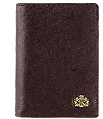 WITTCHEN Geldbörse aus Glatteder | Kollektion: Arizona | ohne Verschluss | aus hochwertigen Materialien | elegant und klassisch | Braun | 9x12 cm