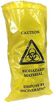 Lot de 5qualicare Matières déchets cliniques d'épaisseur Malade vomi autocollante Sacs 20cm 35x 35x 35cm