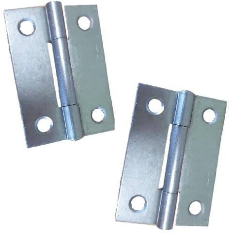 Merriway BH03829 (2 Pcs) Self Colour Steel Butt Hinge, 50 mm (2 inch) - Pack of 2 Pieces