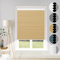 Grandekor Fensterjalousien, schnurlos, Verdunkelungsstoff, Wabenstruktur, Hellbeige / Weiß, 88,9 x 162,6 cm