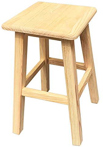 Acan Tradineur - Taburete decoración Cuadrado de Madera de 49 x 29,5 x 29,5 cm para Distintas estancias del hogar o hosteleria, Banqueta de Madera para Diversos usos
