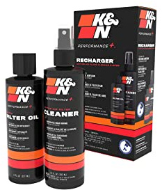 K&N Air Filter Cleaning Kit: Squeeze Bottle Filter Cleaner and Blue Oil Kit; Restores Engine Air Filter Performance; Service Kit-99-5050BL
