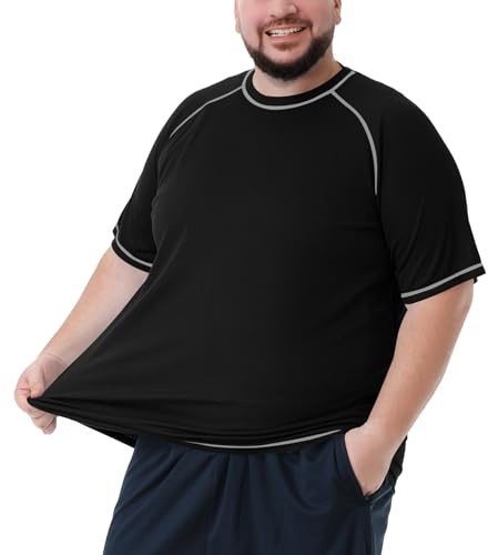 Herr stora storlekar överdimensionerad simskjorta rash guard män skydd strand t-shirt kortärmad extra lång överdimensionerad t-shirt män