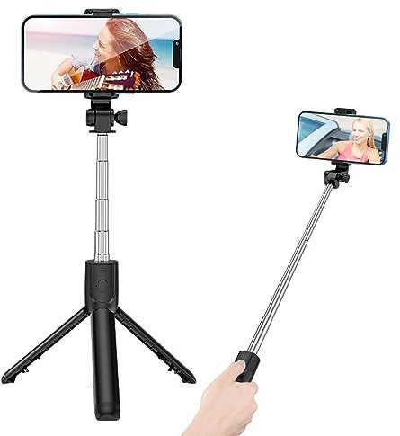 Sloane Perche à Selfie - Perche à Selfie sans Fil, trépied rétractable pour Poteau Photo, Alliage d'aluminium, télécommande, Rotation à 360 °, réglage télescopique pour téléphone et téléphone