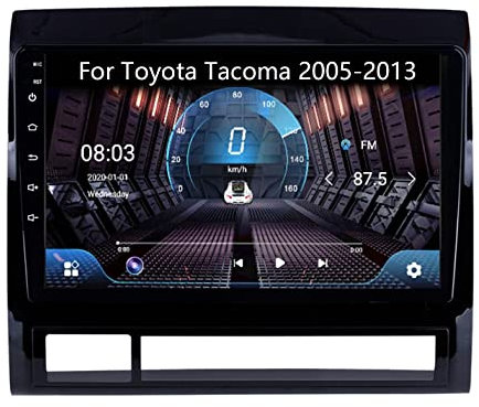 Sistema de navegación por satélite para automóvil con Pantalla táctil Dual de 9 Pulgadas, cámara de Respaldo Apple CarPlay para Toyota Tacoma 2005-2013 Plug and Play Android10 2Din Radio de naveg