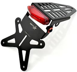 PORTATARGA REGOLABILE UNIVERSALE con faro e frecce moto motard 50 cc | SEPTAR