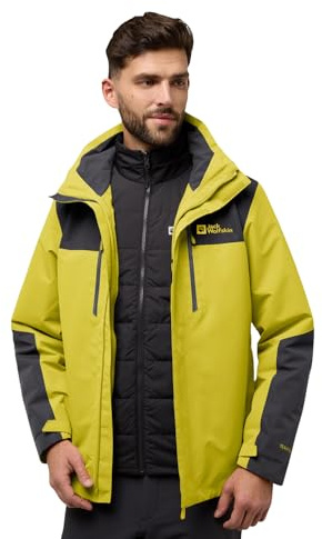 Jack Wolfskin Herren Jasper 3in1 Jkt M, Chartreuse, L EU