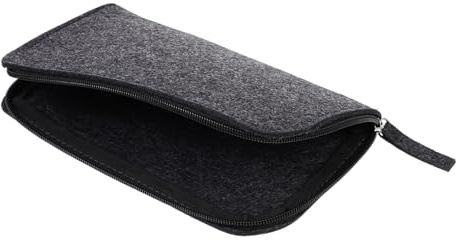 KONTONTY Pochette à Outils Multifonction Facile à Transporter en Feutre Noir Fermeture Éclair, Rangement Pratique pour Outils de Modelage et Sculpture d'argile