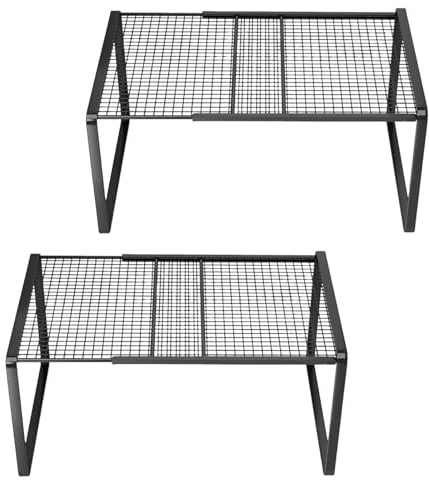 Beimus Estantes de armario de metal de montaje rápido, sistemas de almacenamiento de altura ajustable para organización de ropa y accesorios, divisor de estante antideslizante