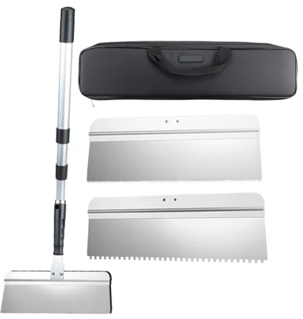 WJnflQN Strumenti di compensazione per massetto in calcestruzzo, telescopica in resina epossidica, raschietto autolivellante, per artigiani, fai da te, proprietari di casa, garage, cantina