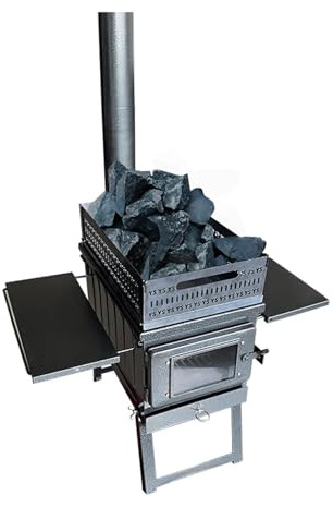 Stufa Per Sauna Stufa a legna pieghevole da campeggio, ardere a carbone, stufa for sauna, riscaldamento for Tende, a portatile for per Sauna(Black)