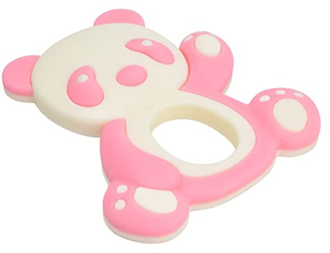 Generic Juguete Mordedor, Lindo Artículo de Ayuda para la Dentición de Silicona Suave con Forma de Panda, Dispositivo para Masticar de Grado Alimenticio con Caja de Almacenamiento, Ideal para Recién