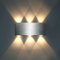Lightess 18W LED Wandlampe Innen Wandleuchte Silber Leuchte Up Down Wand aus Aluminium Wandleuchten für für Schlafzimmer Flur Wohnzimmer Treppenhaus Warmweiß