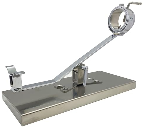 FERRETERIA LEPANTO Jamonero Inoxidable Basculante Giratorio, Jamonero con Base INOX, Soporte jamonero con Base Inoxidable para Jamones y Paletillas.