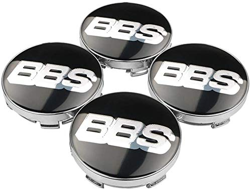 TDDRW 4 Stück 60 mm Auto Radnabenkappen Nabendeckel Felgendeckel Für BBS, Radnabendeckel Emblem Abzeichen Aufkleber, Autozubehör