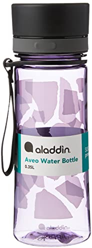 Aladdin Aveo Trinkflasche 0.35L Violet Purple - Wasserflasche Auslaufsicher - Weite Öffnung für leichte Befüllung - BPA-Frei - Glatte Trinktülle - Geruchs- und Fleckenfest - Spülmaschinenfest