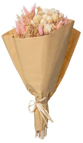 Atmosphera - Bouquet Fleurs séchées Folk H50 cm - Rose