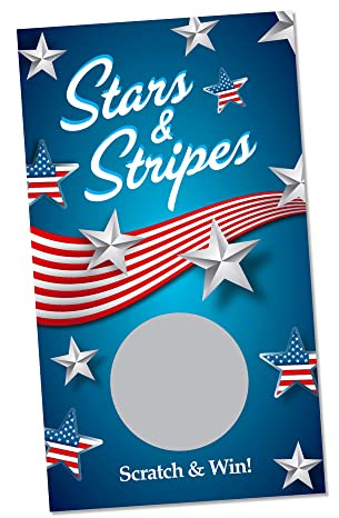 PROMO PRINTING GROUP, INC. Stars & Stripes Scratch Off Cards - (30 Cards) - Patriotic Scratch Off Cards