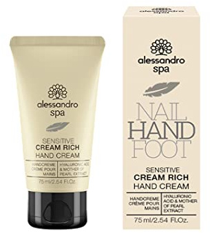 alessandro Spa Nail Hand Foot Cream Rich Sensitive - VEGAN , 75 ml