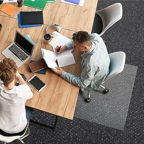 Floortex® BioPlus, umweltfreundliche Stuhlmatte für Teppiche mit nieder-bis mittlerem Flor und Einer Dicke bis zu 12 mm – 115 x 134cm